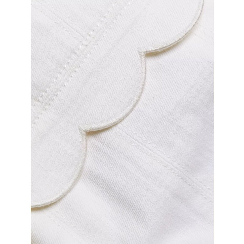 🆕 Cinq à Sept Hadley Halter Mini Dress Scalloped Hem White 14 - Picture 10 of 16